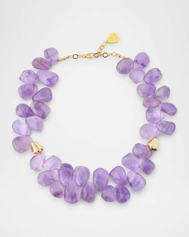 Up and Down Amethyst Accent Necklace